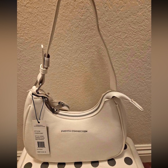 French Connection Handbags - French Connection Cream Shoulder Bag